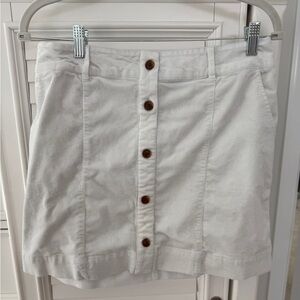 Vineyard Vines Cream Corduroy Mini Skirt